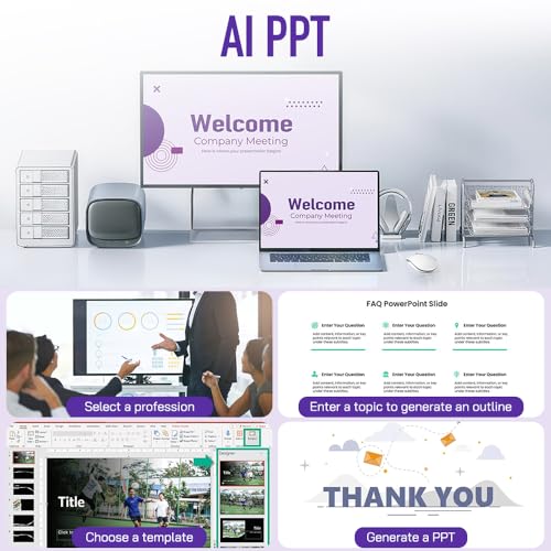 AI Mouse with Voice Recorder, Real-Time Transcription Translation, Summarization & Presentation Remote, Ergonomic for Office Remote Work High-Performance Device
