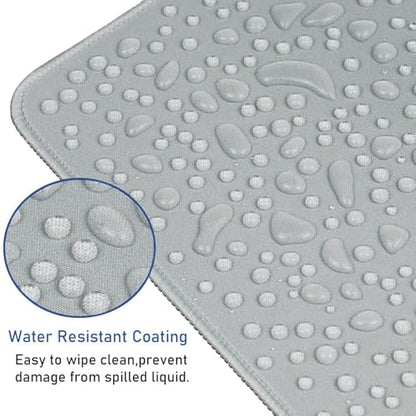Large Gaming Mouse Pad with Stitched Edges, Non-Slip Natural Rubber Base - color: Grey, size: 31.5L x 15.7W inches