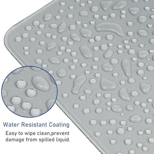 Large Extended Gaming Mouse Pad with Stitched Edges 47.3 X 23.6 in - color: Grey, size: 47.3L x 23.6W inches