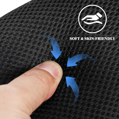 Tofficu Adjustable Computer Chair Head Cushion Office Chair Headrest Attachment Breathable Mesh Neck Protection Headrest Detachable Retrofit for Office Desk Chairs 11.02X8.66X3.93 in - size: Black-Clip inner diameter 2.6 cm