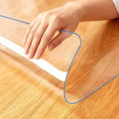 Transparent 14 x 34 inch Office Desk Blotter Mat Clear Plastic Table Protector Cover Pad PVC Topper Surface Proection Mat Pad Anti Scratch Table Mat Glass End Table Protector Waterproof Easy Clean