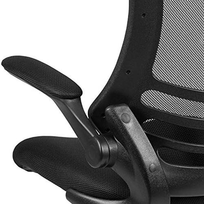 Flash Furniture Mesh Swivel Ergonomic Office Chair, Black, 5-Pack | Flip-up Arms - Set of 5, Mid-Back, Mesh Back - color: Black Mesh, size: Set of 5