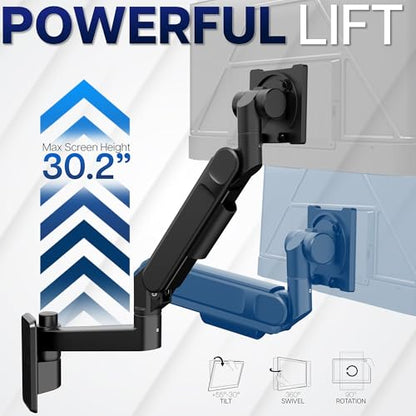 VIVO Black Ultrawide Monitor Wall Mount for up to 57 in Screens, MOUNT-G57 | TV and Monitor Arm, VESA Wall Mount, Designed for Samsung Odyssey Ark, Neo G9, ViewFinity S9, and More, Holds 59.4 lbs - size: Up to 57", style: Single Mount