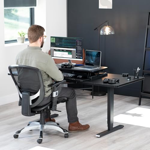 VIVO Black Carbon Fiber 32 inch Desk Converter, DESK-V000KR - color: Black Carbon Fiber, size: 32"