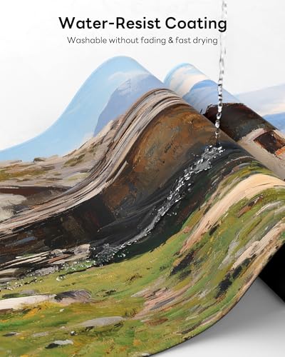 Mouse Pad 31.5x15.7in Large Desk Mat Non-Slip for Office - color: Oil-painted, size: 31.5" x 15.7"