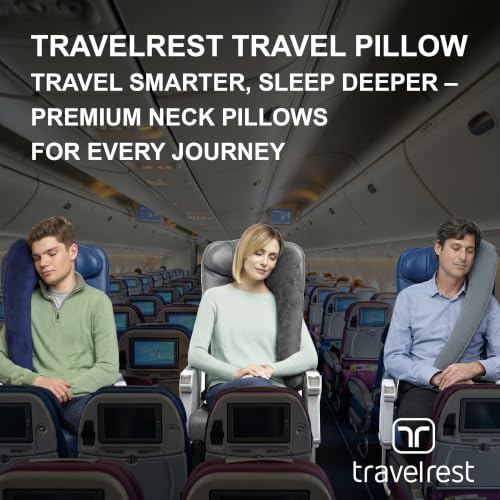 TRAVELREST Ultimate Inflatable Travel Pillow for Neck & Body - Grey - color: Grey, size: Standard (No Cover)