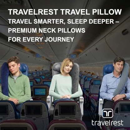 TRAVELREST Ultimate Inflatable Travel Pillow for Neck & Body - Grey - color: Grey, size: Standard (No Cover)