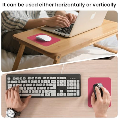 Small Mouse Pad 6 x 8 Inch, Horizontal and Vertical Flexible use. Great for Traveling, Wireless laptops, Keyboard Trays, Offices, etc. (red) - color: red