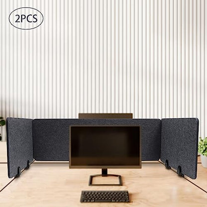 Desktop Mounted Privacy Cubicle Panel,23"x16"Mounted Privacy Panel to Reduce Noise and Visual Distractions,Clamp-On Acoustic Desk Divider for Classrooms Libraries