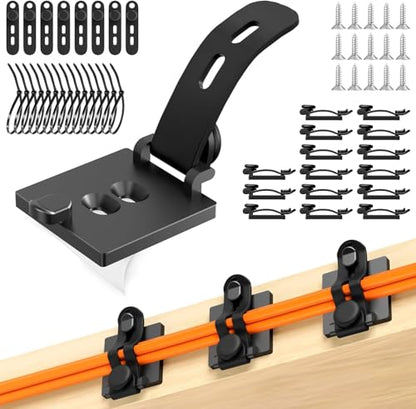 Kanemc Cable Clips Management Under Desk,Adhesive Wire Organizers for Cords