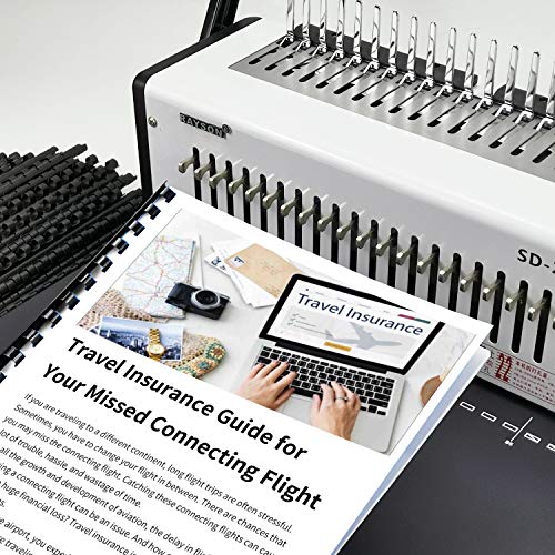 Rayson Plastic Combs Binding Spines, 11/16in. 19-Ring, 140-Sheet Capacity, Black Comb Binding Spines, Max. Binding Letter Size Paper, Box of 100 - size: 11/16", style: Letter - Black