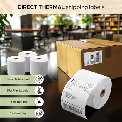 Arkscan SL450 4x6 Shipping Label in 1 Roll (450 Labels/Pages per Roll) - Direct Thermal Labels for Zebra, Rollo & Arkscan Label Printers - size: 4 x 6", 1 Roll