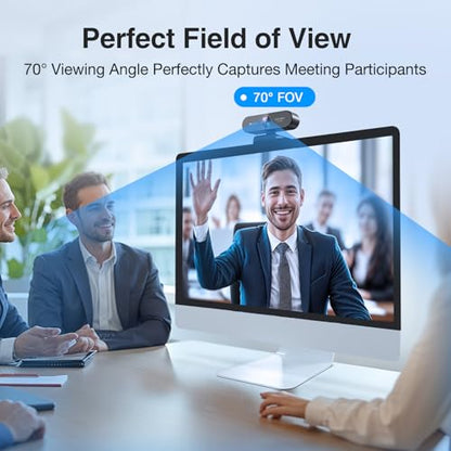 EMEET NOVA 1080P Webcam with Microphone, Auto Focus, 96°View Web Camera | Dual Mics for Laptop/Desktop, Plug & Play USB Streaming Computer Camera for Conference/Calling/Teaching/Gaming - style: NOVA 1080P w/ 2 Noise Cancel Mics