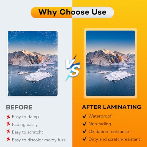 FURWEY Laminating Sheets,300 Pack,3 mil,9x11.5,Thermal Pouches - size: 300PACK-3Mil (9 x11.5Inches)