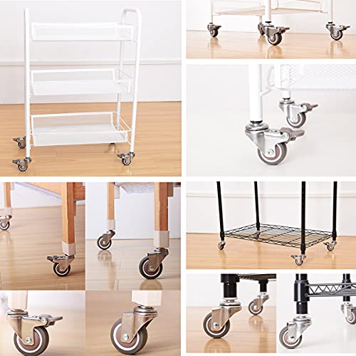 2 Inch Rubber Caster Wheel Set of 4(2 with Brakes & 2 Without) with 5/16" x 1-1/2" (8 x 38mm) Stem Sockets, for Furniture Crib Trolley Dining Car Casters - style: 2 With Brakes & 2 Without Brakes