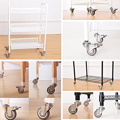 2 Inch Rubber Caster Wheel Set of 4(2 with Brakes & 2 Without) with 5/16" x 1-1/2" (8 x 38mm) Stem Sockets, for Furniture Crib Trolley Dining Car Casters - style: 2 With Brakes & 2 Without Brakes