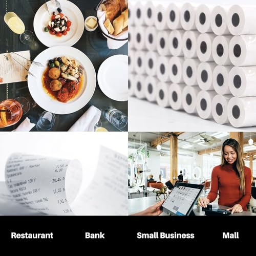 3 1/8” x 230' Thermal Paper Rolls - BPA FREE – MADE IN USA - Receipt paper rolls – Point of Sale Cash Register - Thermal printer paper - Credit Card Paper - for POS systems (1 Case - 30 Rolls)