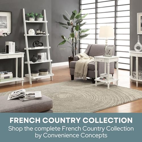 Convenience Concepts French Country Bookshelf Ladder, White - color: White