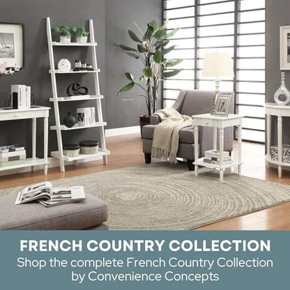 Convenience Concepts French Country Bookshelf Ladder, White - color: White