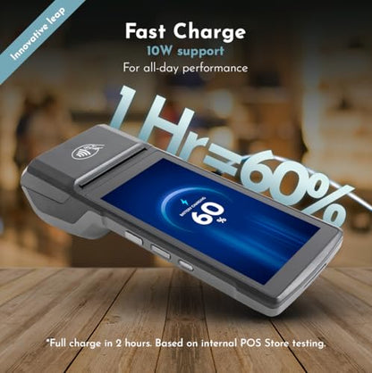 H10, Android 14 Handheld Terminal, 58mm Thermal Printer, NFC - color: With NFC