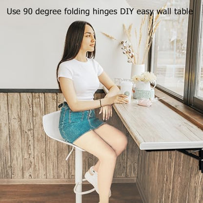 Wall Folding Table Hinges 14 in,90 Degree Fold,Space Saving 4Pcs - size: 14in-4pcs