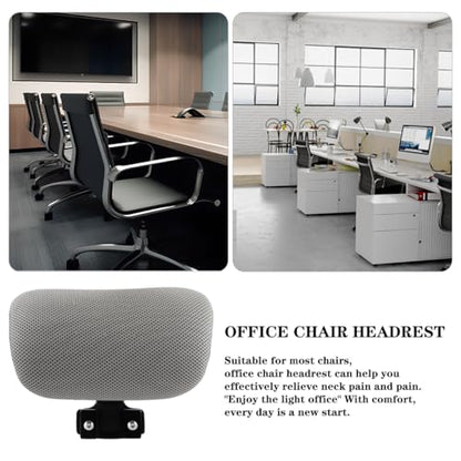 Office Chair Headrest Attachment Head Support Cushion Chair Mesh Head Rest Black Mesh Frame Adjustable Height Angle for Ergonomic Office Chair - color: Color 3