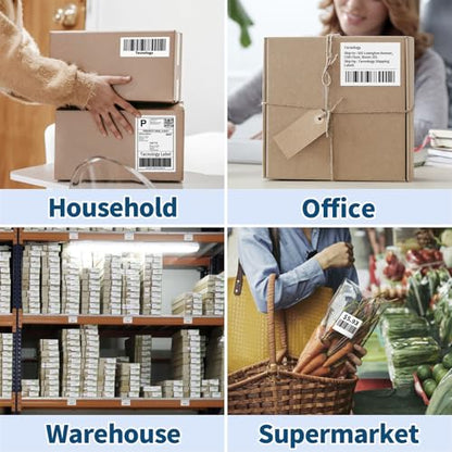 6 Rolls 4" x 6" Direct Thermal Shipping Labels, Compatible with Dymo 4XL, Rollo & Zebra Printer | 220 Labels/Roll, Perforated, Permanent Adhesive, BPA-Free - color: Dm 1744907 | 6rolls