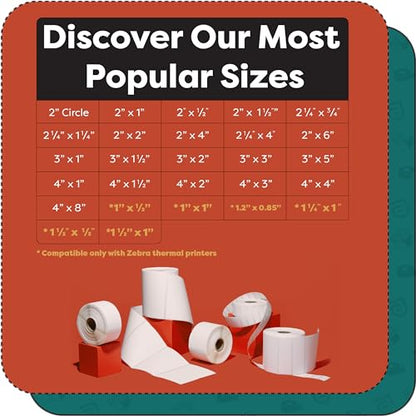 4" X 8" Direct Thermal Labels (2000 Count, 10 Rolls) - Large | Shipping and Barcode Labels, Thermal Sticker Roll for Warehouse and Freight - Compatible With Zebra and Rollo Printers - size: 4" X 8"