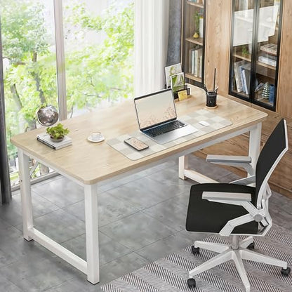 AFIING Leather Desk Mat, 31.5"x12", White Grey | Non-Slip Rubber Base, Easy Clean Surface, Desk Protection, Office & Home - color: Whitegray