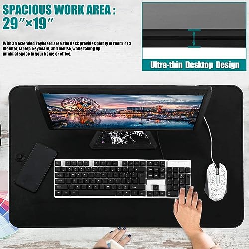 PayLessHere 29" Standing Desk Converter Height Adjustable Desk Riser | Computer Workstation Standard Office Stand Up Desktop Gas Lift Sit-Stand Large Working Area Platform Riser - size: 29 In