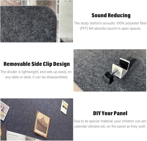 Freestanding Soundproof Desk Divider - 2-Pack Acoustic Privacy Partition, Felt Noise-Reducing Desk Screens for Office Cubicle Shield, Enhance Focus & Productivity - color: 1, size: 30*80cm