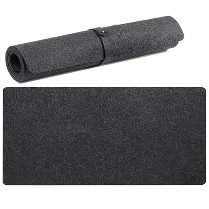 Large Felt Desk Pad Desk Protective Computer Pad Minimalistic Felt Anti-Slip Desk Mat for Keyboard and Mouse 35.43''X15.74''/90x40cm (Dark Gray)