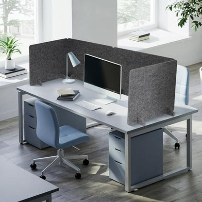 DOLLAR BOSS 4PCS Acoustic Desk Dividers, 24" x 20", Grey