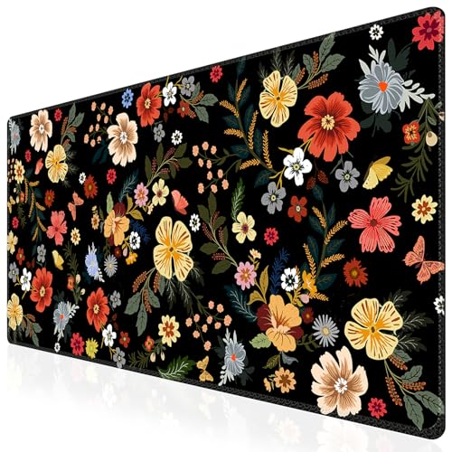 iCasso Desk Matt for Desktop, Cute Desk Pad Mat,Large Mouse Pad,Floral - color: Floral