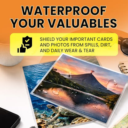 VIOLETTO Self-Adhesive Laminating Sheets, 4 x 6 in, 4mil, No Heat, 30 Pack | 30 self-adhesive cold laminating sheets, 4x6 photo size, 4 mil. No machine or heat needed; peel and stick to protect. - size: Photo Size 30 Pack