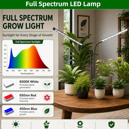 GooingTop Grow Light,6000K Full Spectrum Indoor Plant Growing Lamp - size: 49Watts