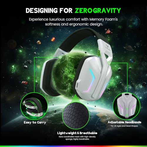 WESEARY Wireless Gaming Headset for Xbox Series X|S, Flux White - color: Flux White