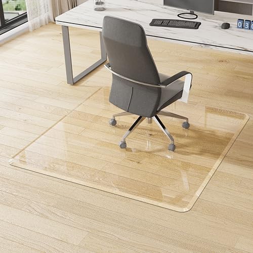 MESAILUP Beveled Edge Office Chair Mat for Carpet or Hardwood Floor-42”x42” - size: Beveled Edge-42"x42"