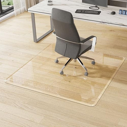 MESAILUP Beveled Edge Office Chair Mat for Carpet or Hardwood Floor-42”x42” - size: Beveled Edge-42"x42"