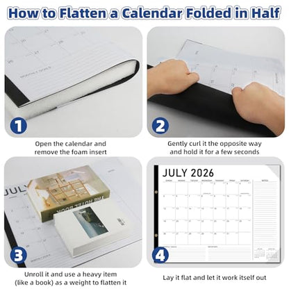 Tcamp Desk Calendar 2026-2027 Large 22 x 17 Inches - color: Black+White, size: 22"x17"(Jul 2026-Dec 2027)