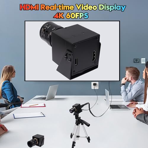 SVPRO 4K 60fps USB Camera with 2.8-12mm Manual Zoom Lens, HDMI/USB3.0 Dual Output, H.264/MJPEG, 4X Optical Zoom Webcam for PC, Mac, Raspberry Pi, Live Streaming, Video Conferencing, TV Monitor - color: 4K 60fps Camera with 2.8-12mm Lens