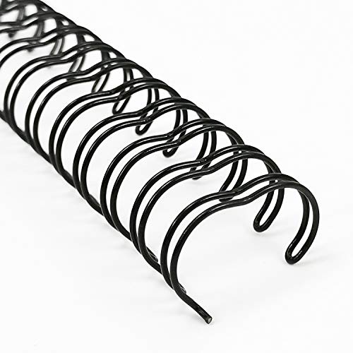 Rayson Wire Binding Spines, 1/2" 3:1 Pitch, 32-Loop Black, 100 Pack | Binds up to 100 sheets; 32-loop double-loop wires fit 3:1 pitch machines for reports, manuals and projects. - size: 1/2" (100 Sheets Capacity)