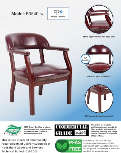 Boss Captain’s Chair In Burgundy Vinyl
