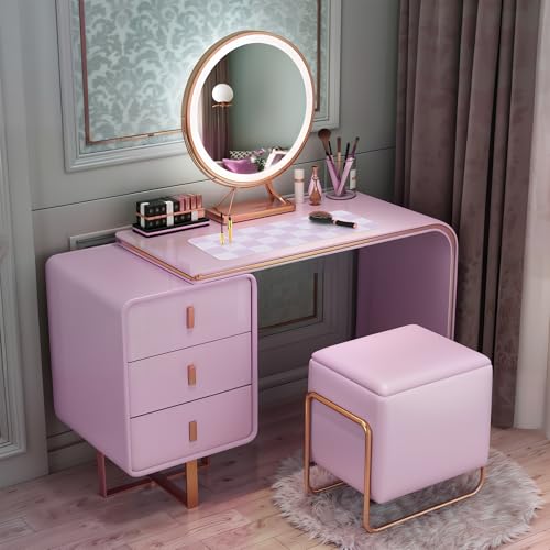 AFIING Purple Desk Mat 31.5" x 12", Leather Desk Pad | Waterproof PU Leather, Non-Slip Rubber Base, Stylish Desk Decor, Office & Home - color: Purple
