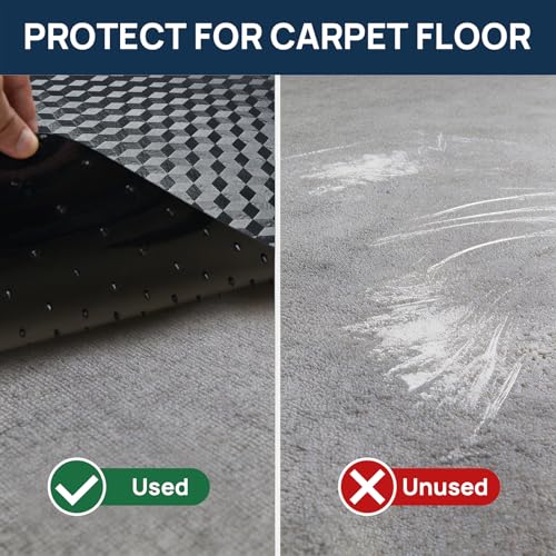 Chair Mat for Low Pile Carpet 36" x 48" PVC Office Carpet Protector, Black - size: 36" x 48" Black (for low-pile carpet)
