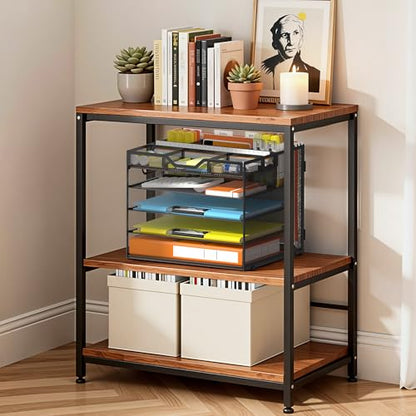 Docnest 5 Tier Desk Organizer with Hanging File Folder Holder&Tray, Black - color: Black, size: 12.6" x 11.8" x 10.3"
