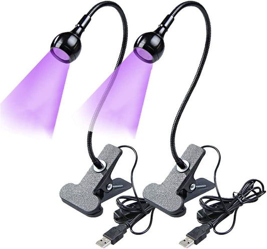USB 3W LED UV Curing Lamp,UV Led Nail Lamp for Gel Nails,Portable Desk Lamp - color: T Black Black