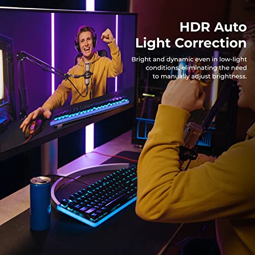 OBSBOT Tiny PTZ 4K Webcam, AI Tracking & Autofocus, Video Conference Camera | Dual Omni-Directional Microphones, Auto tracking with 2 axis gimbal, HDR, 60 FPS, Low-Light Correction, Web Camera for PC - size: TINY 4K