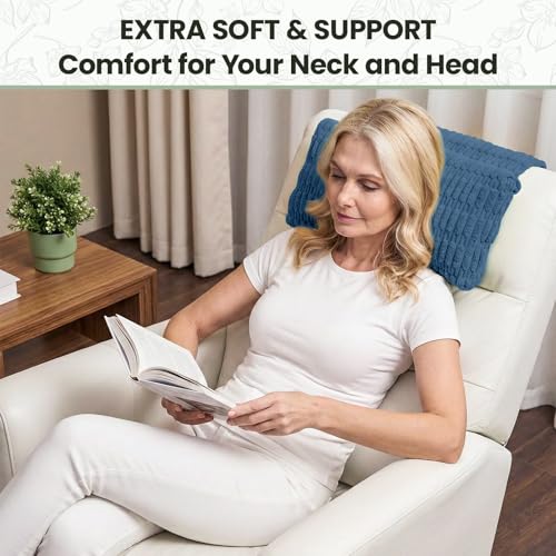 Neck Pillow for Recliner Chair, Adjustable Recliner Headrest Pillow - color: Dark Blue