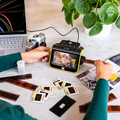 KODAK Slide N Scan Film & Slide Scanner, 22MP, 5" LCD Screen, 135/110/126mm | Converts color and B&W negatives to JPEG digital photos; saves to SD or SDHC card (not included); connects to PC, Mac, or TV